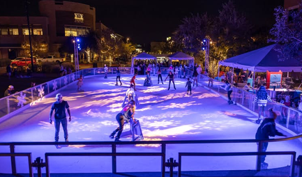 Holiday ice skating rink at the Hill Country Galleria in Bee Cave