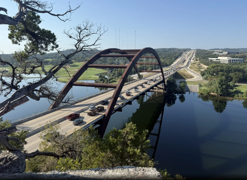 Pennybacker Bridge over Lake Austin near River Place