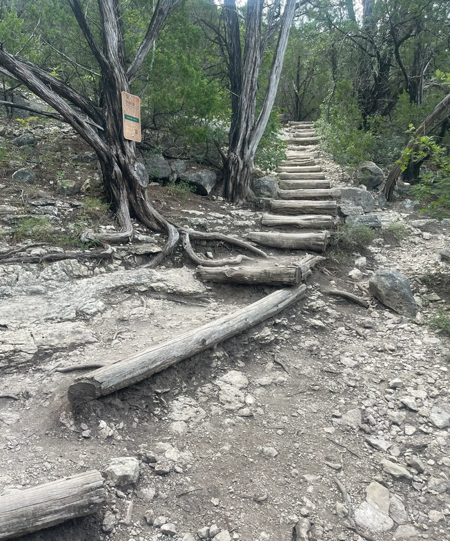 A River Place hiking trail through Hill Country terrain