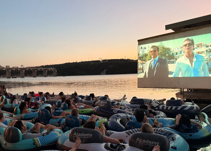 Float-in movie night on Lake Austin at Mozart’s Coffee Roasters
